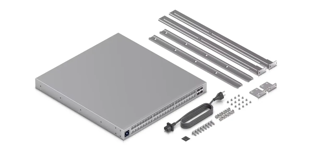 Phụ kiện USW-Pro-XG-48-PoE: ray trượt rack, dây nguồn, tai rack, ốc vít Phụ kiện USW-Pro-XG-48-PoE: ray trượt rack, dây nguồn, tai rack, ốc vít