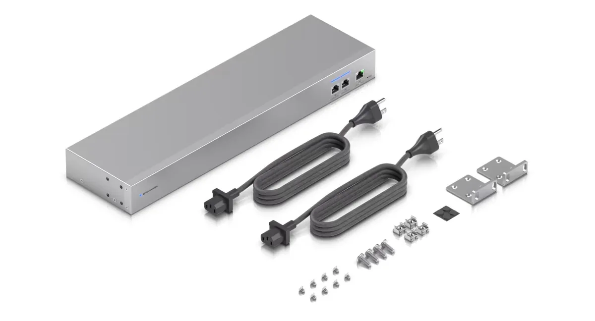 Phụ kiện USW-WAN-RJ45: 2 dây nguồn, tai rack, ốc vít Phụ kiện USW-WAN-RJ45: 2 dây nguồn, tai rack, ốc vít