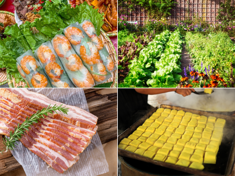 Ingredients for making spring rolls Ingredients for making spring rolls