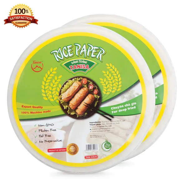 BROWN RICE PAPER FOR DEEP - FRIED ( ROUND/SQUARE - 19cm/22cm)