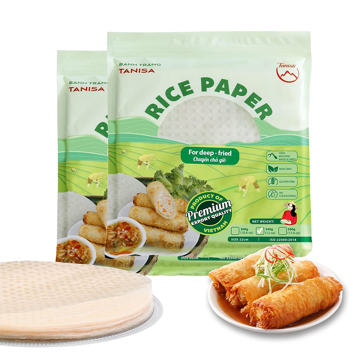 VIETNAMESE RICE PAPER 22CM (FOR DEEP FRIED)
