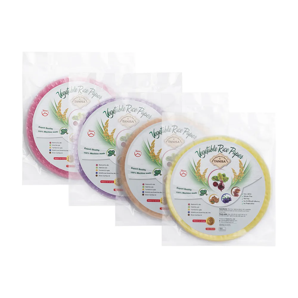 VEGETABLECOLORED RICE PAPER