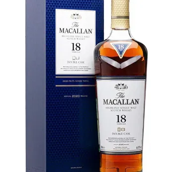 Rượu Macallan 18 năm Double Cask Xách Tay Duty Free Full Seal Bill