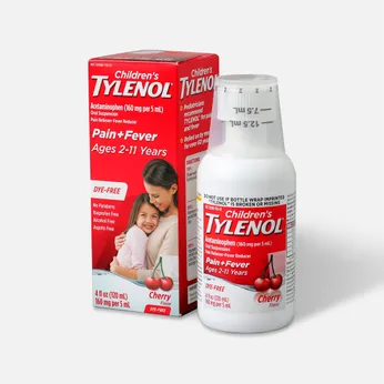 Siro GIảm Đau Hạ Sốt Cho Trẻ 2 - 11 tuổi Children’s Tylenol Pain Fever 120ml (Vị Cherry)