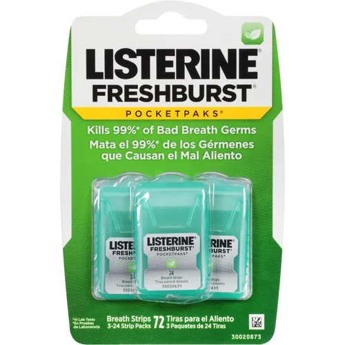 Miếng ngậm thơm miệng Listerine Pocketpaks Fresh Brust 72 miếng