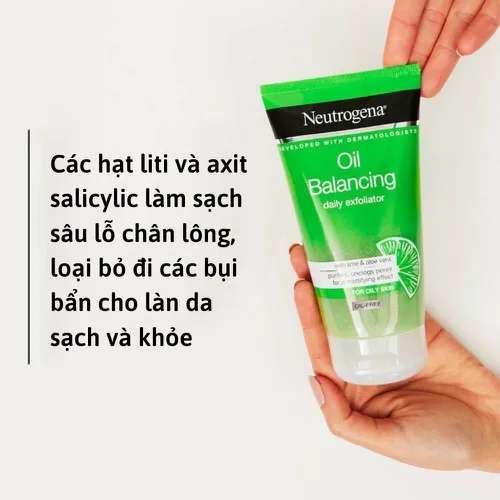 Sữa Rửa Mặt Neutrogena Oil Balancing Daily Exfoliator Cho Da Dầu