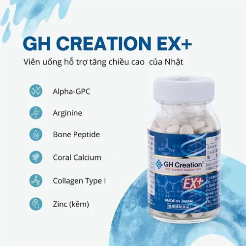 Viên Uống Hỗ Trợ Tăng Chiều Cao GH Creation EX Nhật Bản 270 viên