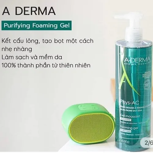 Gel Rửa Mặt A-Derma Phys-AC Purifying Foaming Cho Da Dầu