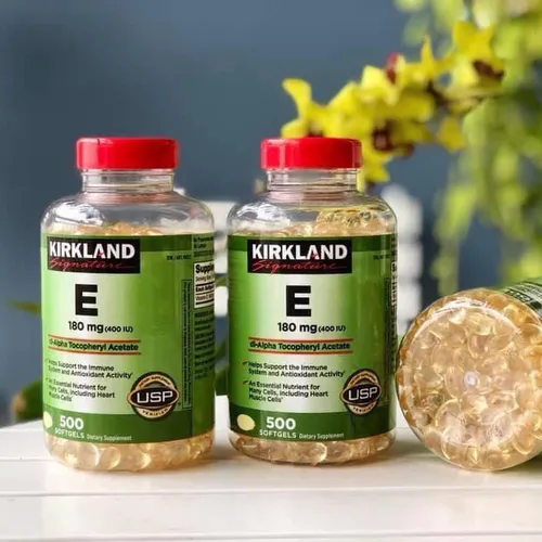 Thực phẩm bổ sung Vitamin E Thiên Nhiên 400 I.U Kirkland Signature 500 Viên Của Mỹ