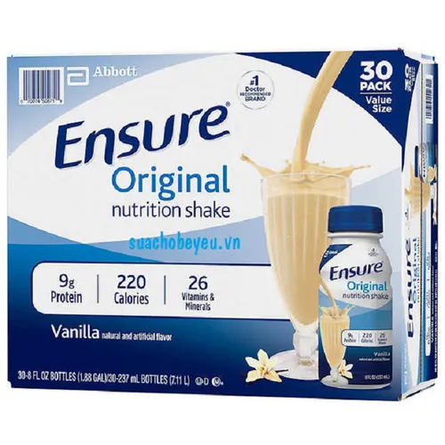 Sữa Ensure Original Vanilla 237ml Thùng 30 chai