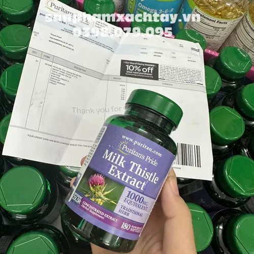 Thuốc bổ gan Milk Thistle Extract Puritan’s Pride 1000 mg 180 viên của Mỹ