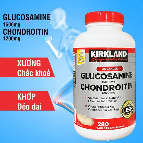 Glucosamine 1500mg & Chondroitin 1200mg hỗ trợ xương khớp của Mỹ 280 viên Kirkland