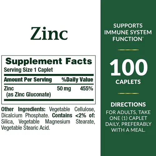 Viên Uống Bổ Sung Kẽm Nature’s Bounty Zinc 50mg 100 Viên