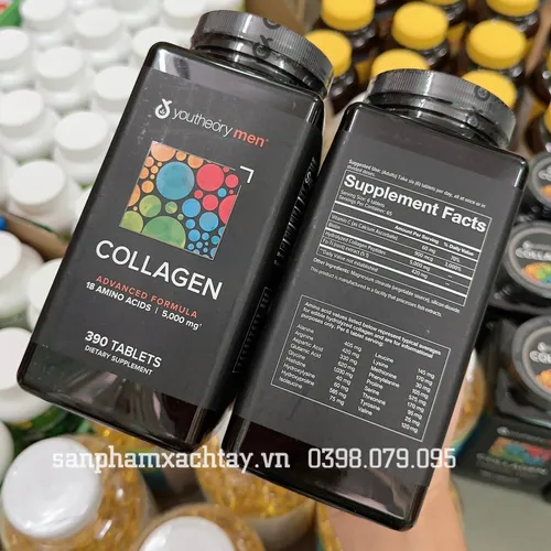  Viên Uống Bổ Sung Collagen Cho Nam Youtheory Mens Collagen Advanced Formula 390 Viên