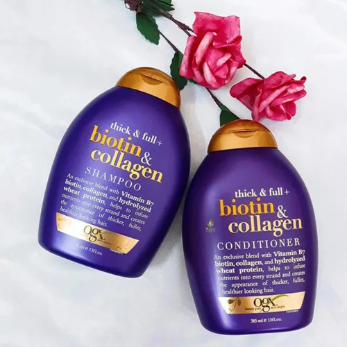 DẦU GỘI XẢ BIOTIN & COLLAGEN OGX 385ML MÀU TÍM