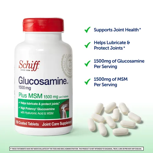 Viên Uống Hỗ trợ xương khớp Schiff Glucosamine 1500mg Plus MSM 1500mg của Mỹ