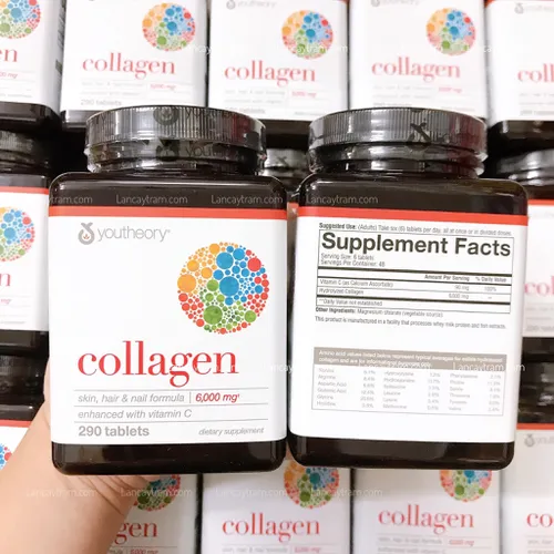 Viên Uống Đẹp Da Bổ Sung Collagen Youtheory Mỹ 290 Viên