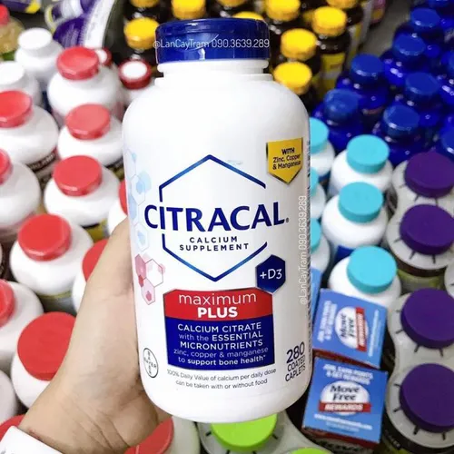 Viên uống bổ sung Canxi Citracal Maximum Calcium Citrate +D3 280 Viên