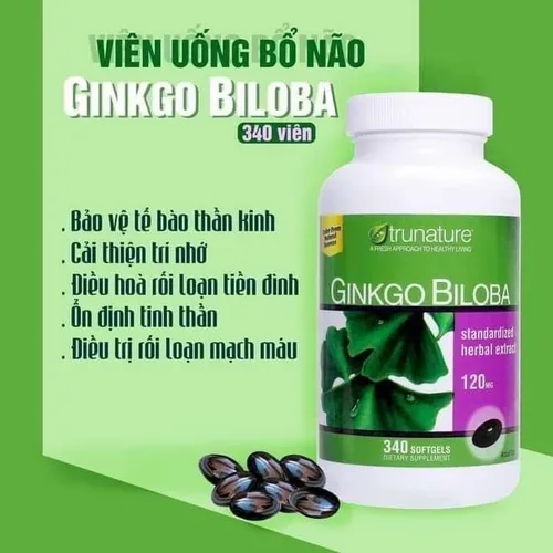 Thuốc bổ não Ginkgo Biloba Trunature 340 viên Mỹ