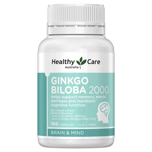 Viên Uống Bổ Não Ginkgo Biloba 2000mg Healthy Care Úc 100 viên