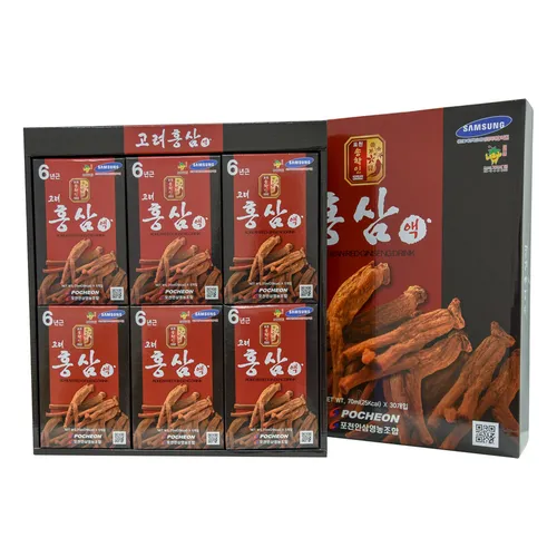 Nước hồng sâm Hàn Quốc 6 năm tuổi Pocheon hộp 30 gói x 70ml