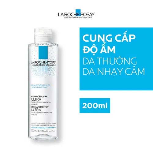 Nước Tẩy Trang Dành Cho Da Nhạy Cảm La Roche-Posay Micellar Water Ultra Sensitive Skin 400 ML
