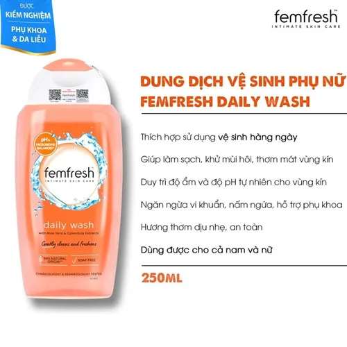 Dung Dịch Vệ Sinh Phụ Nữ Dưỡng Ẩm Cân Bằng Độ pH Femfresh Daily Intimate Wash