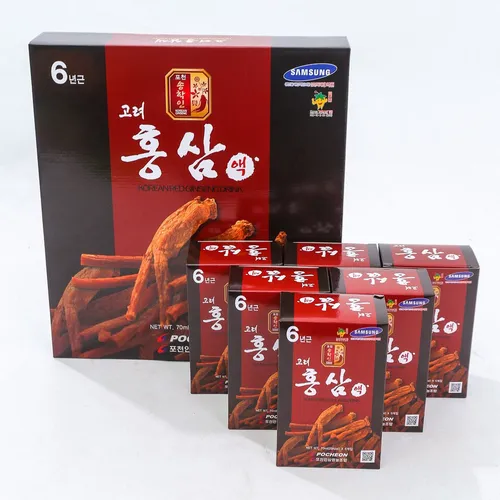 Nước hồng sâm Hàn Quốc 6 năm tuổi Pocheon hộp 30 gói x 70ml