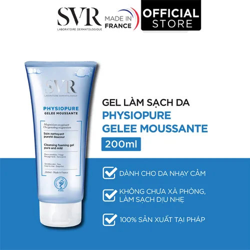 Gel Rửa Mặt SVR Dành Cho Da Nhạy Cảm 200ml Physiopure Gelée Moussante.