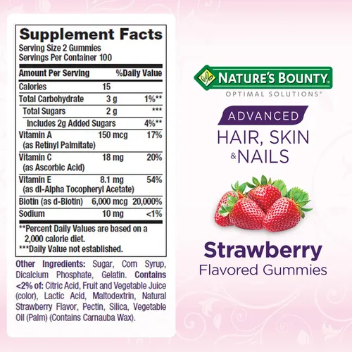 Kẹo dẻo làm đẹp da móng và tóc Nature’s Bounty Advanced Hair Skin & Nails Gummies 230 viên