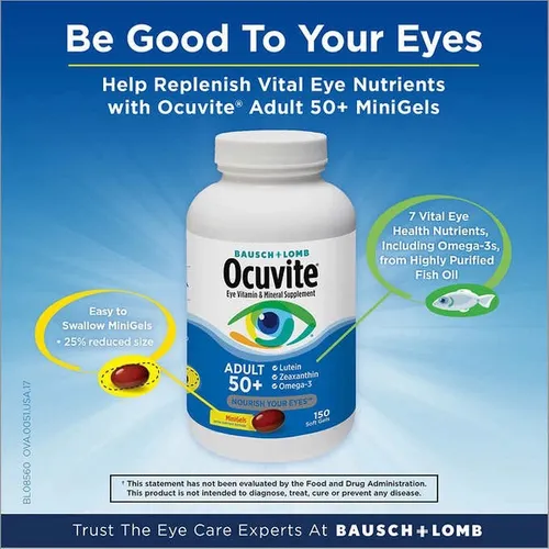 Viên Uống Bổ Mắt Ocuvite Adult 50+ Cho Người Lớn Trên 50