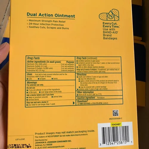 Thuốc Mỡ Kháng Viêm Liền Sẹo Neosporin Dual Action Ointment