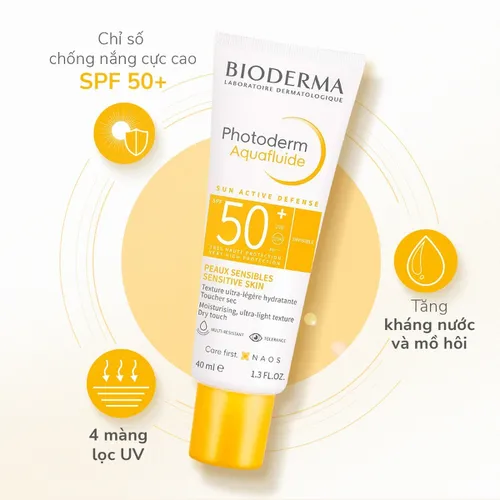 Kem Chống Nắng Bioderma Giảm Bóng Nhờn 40ml (Màu Light)
