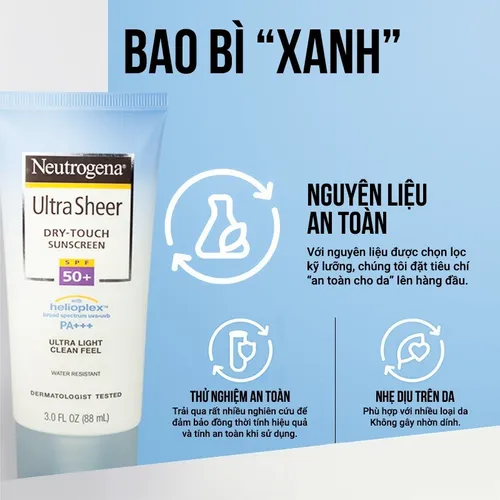 Kem Chống Nắng Neutrogena Ultra Sheer Dry Touch Khô Thoáng SPF 50 PA+++ 88ml