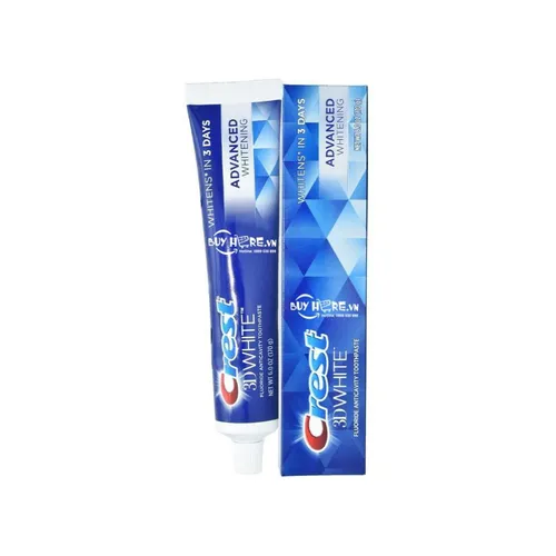 Kem Đánh Răng Crest 3D White 147g Advanced Whitening Của Mỹ