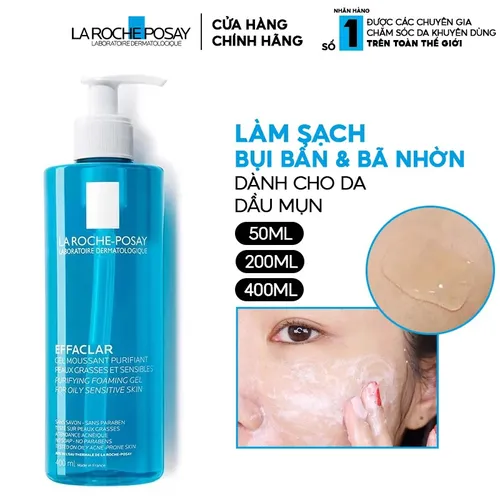 Gel rửa mặt cho da dầu nhạy cảm La Roche-Posay Effaclar Purifying Foaming Gel For Oily Sensitive Skin 400ML