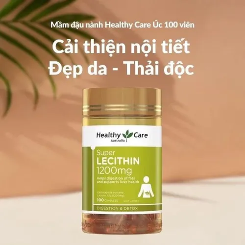 Mầm Đậu Nành Healthy Care Super Lecithin 1200mg Của Úc 100 Viên