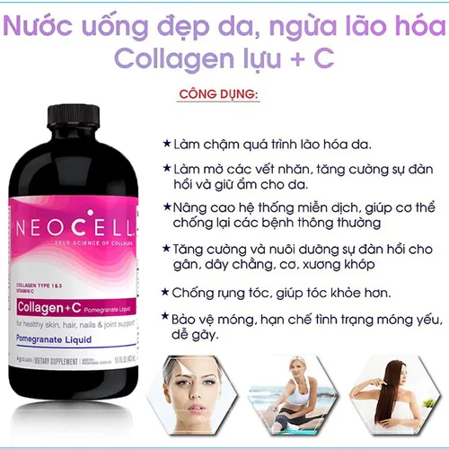 Neocell Collagen + C - Collagen Nước Chiết Xuất Từ Quả Lựu 