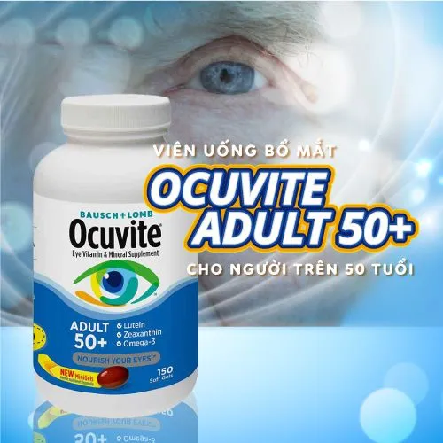 Viên Uống Bổ Mắt Ocuvite Adult 50+ Cho Người Lớn Trên 50