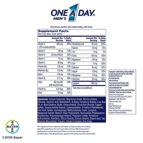 Vitamin One A Day dành cho nam One A Day Men’s Multivitamin 300 viên