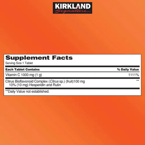 Vitamin C 1000mg Kirkland hộp 500 viên của Mỹ