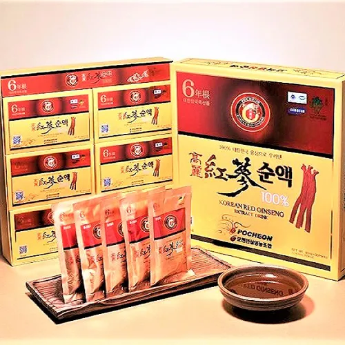 Nước hồng sâm Hàn Quốc cao cấp Pocheon 100% hộp 30 gói
