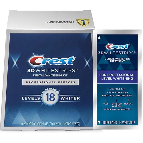 Set miếng dán trắng răng Crest 3D Whitestrips Professional Effects +1 Hour Express 60 miếng
