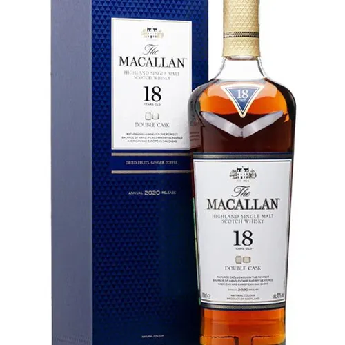 Rượu Macallan 18 năm Double Cask Xách Tay Duty Free Full Seal Bill