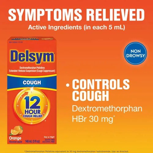Siro Ho Delsym 12 Hour Cough Relief Day or Night 148ml Cho Người Lớn Và Trẻ Em 4+ 
