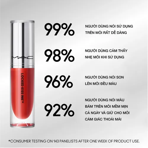 Son Kem MAC Locked Kiss Ink 24HR Màu 76 Blushing Giữ Màu 24h