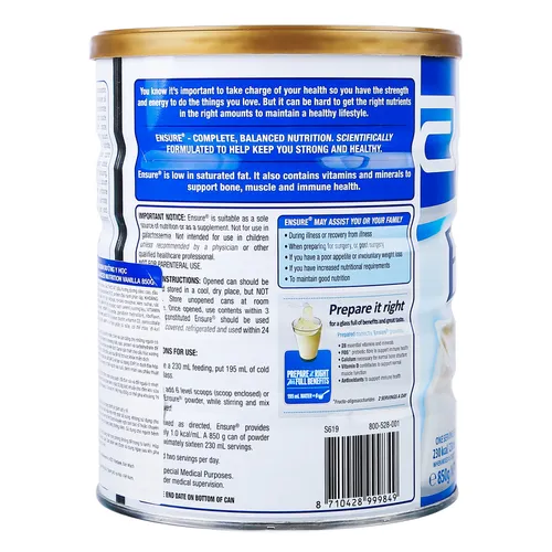 Sữa Ensure Úc 850G 