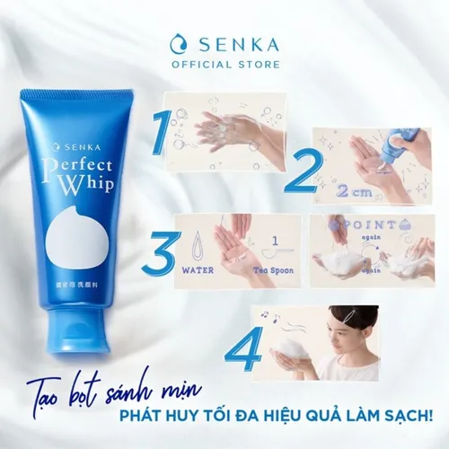Sữa Rửa Mặt Senka Perfect Whip Facial Foam Wash