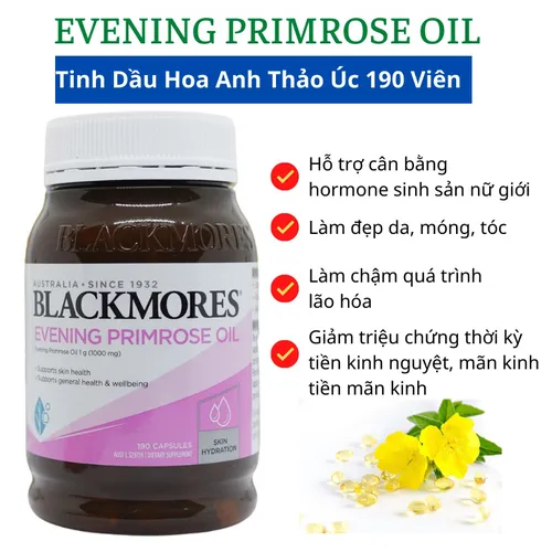 Tinh dầu hoa anh thảo Blackmores Evening Primrose Oil của Úc