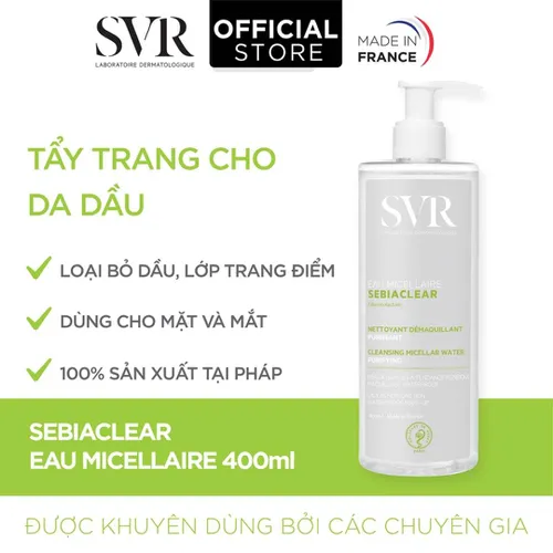 Nước Tẩy Trang SVR Micellar Sebiaclear Eau Micellaire 400 ML